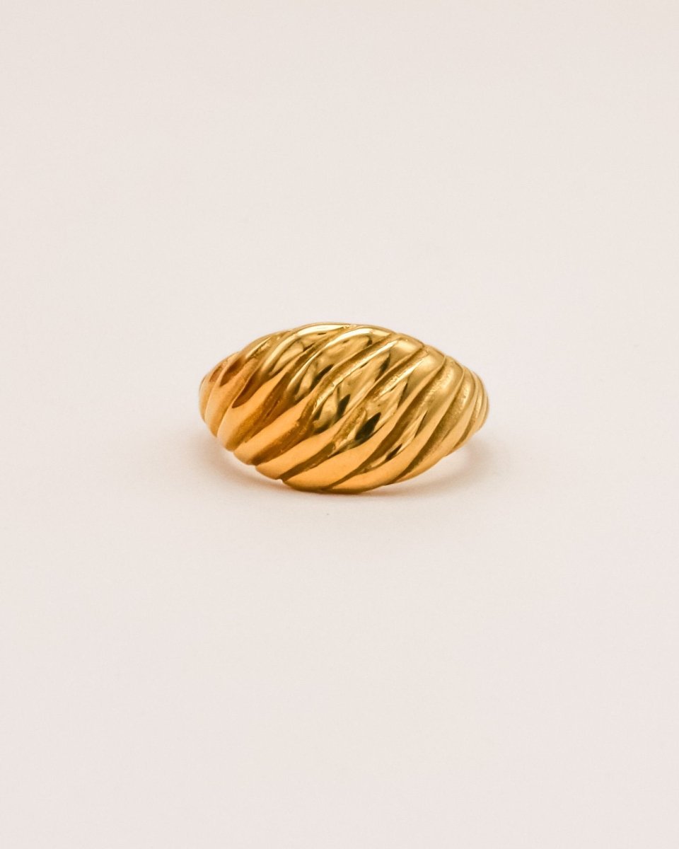 Sonstige - BIG SWIRL Ring - ROSA ECK - Gold, ,