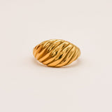 Sonstige - BIG SWIRL Ring - ROSA ECK - Gold, ,