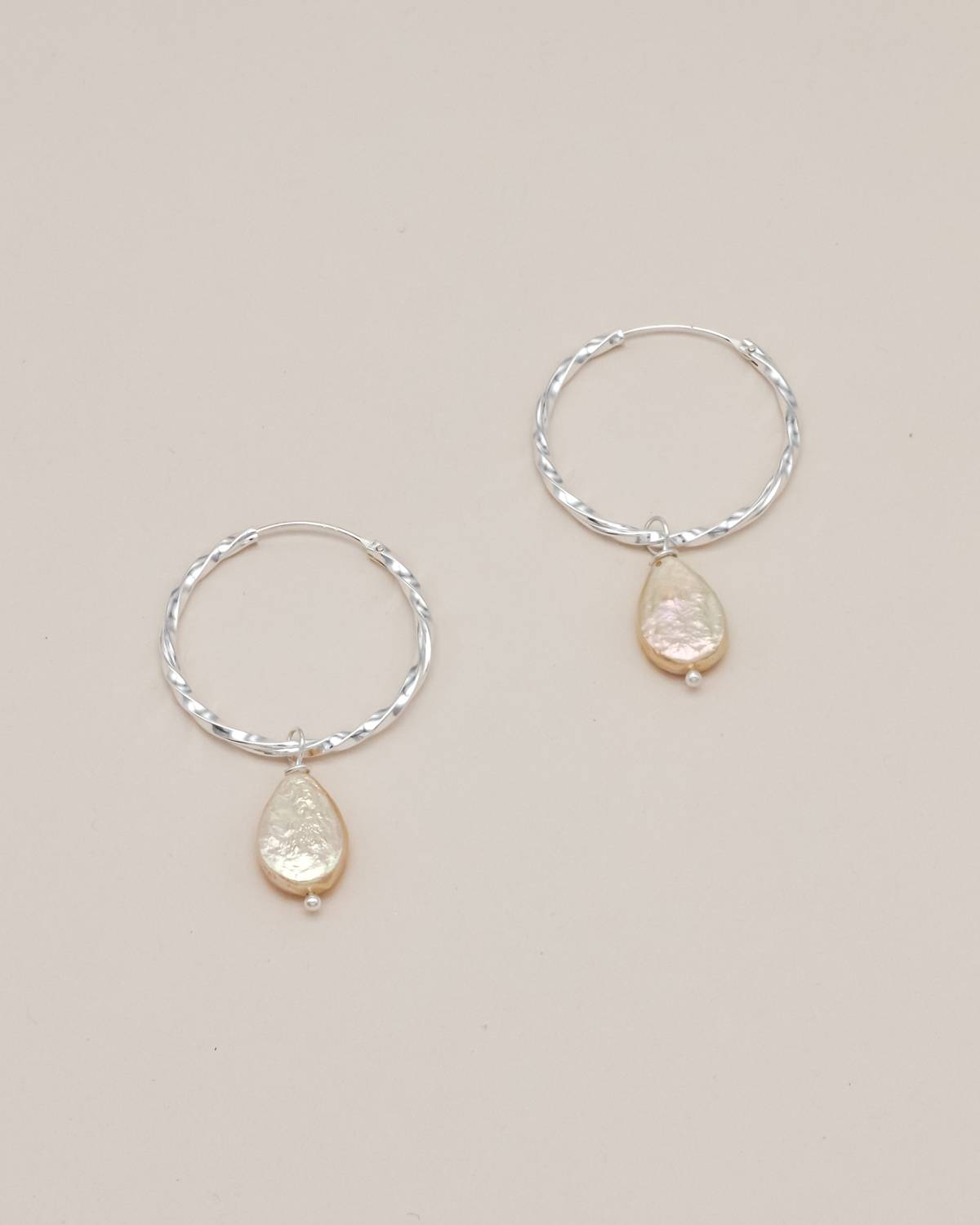 Sonstige - CLEO Creolen - ROSA ECK - Silber, ,