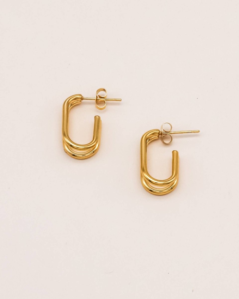 Sonstige - CLIP Earrings - ROSA ECK - Gold, ,