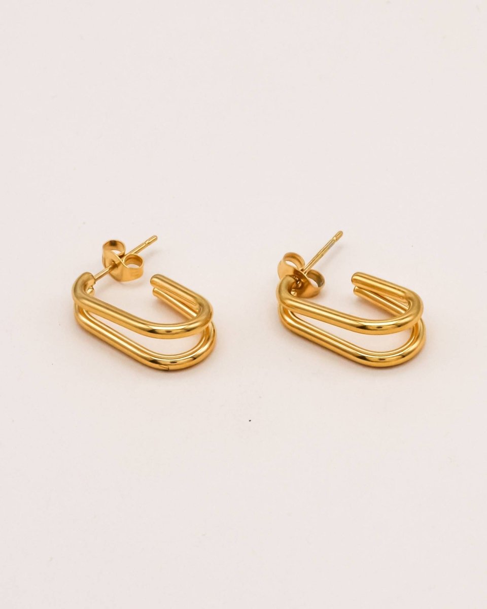 Sonstige - CLIP Earrings - ROSA ECK - Gold, ,