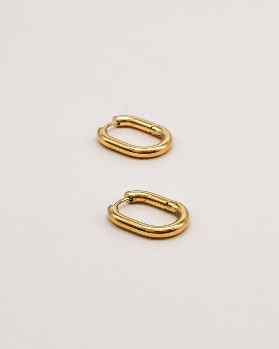 Sonstige - OVAL AND SIMPLE Hoops - ROSA ECK - Gold, ,