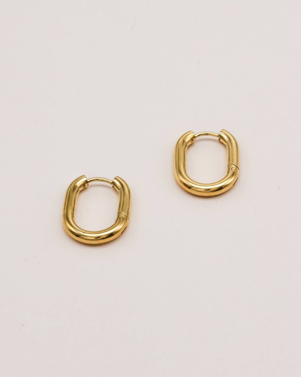 Sonstige - OVAL AND SIMPLE Hoops - ROSA ECK - Gold, ,
