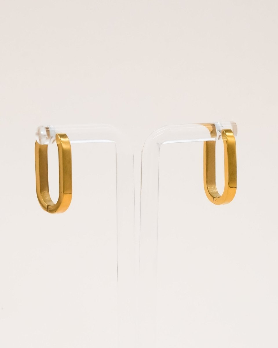 Sonstige - OVAL Hoops - ROSA ECK - Gold, ,