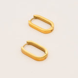 Sonstige - OVAL Hoops - ROSA ECK - Gold, ,