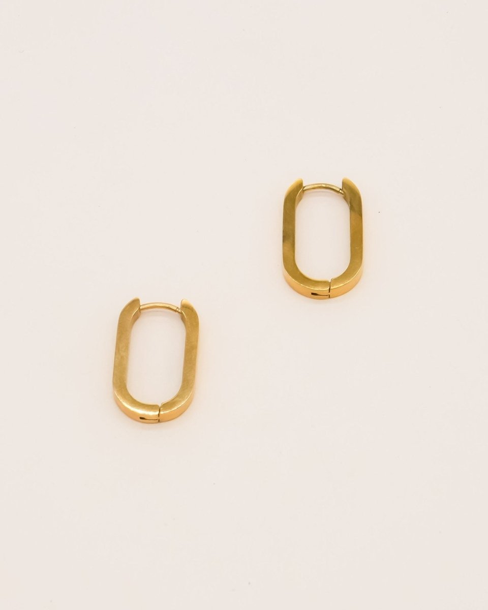 Sonstige - OVAL Hoops - ROSA ECK - Gold, ,