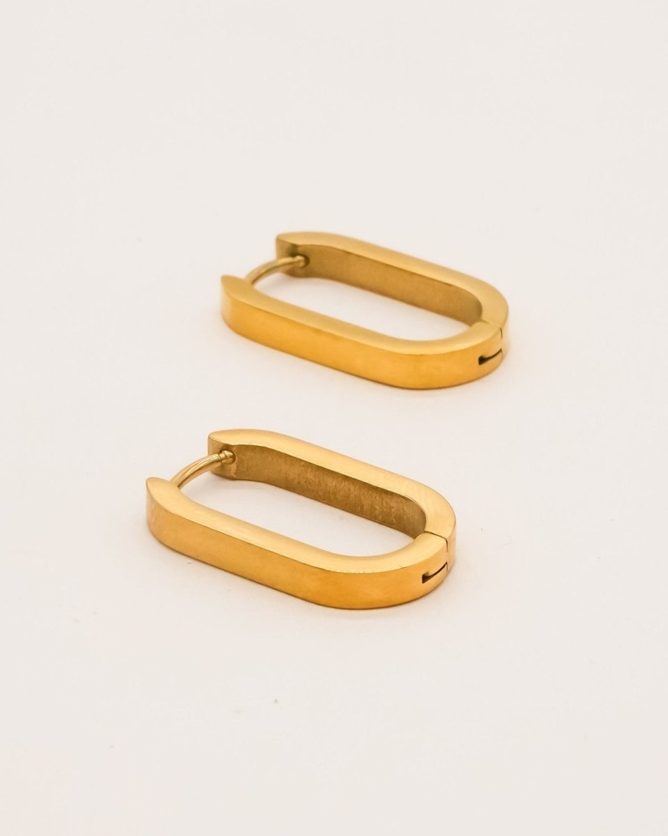Sonstige - OVAL Hoops - ROSA ECK - Gold, ,