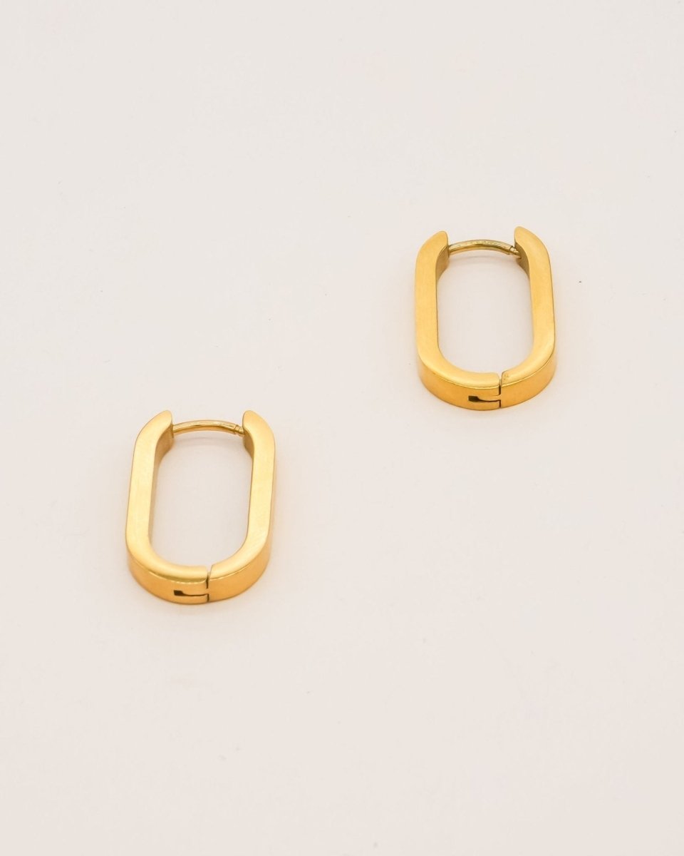 Sonstige - OVAL Hoops - ROSA ECK - Gold, ,