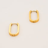 Sonstige - OVAL Hoops - ROSA ECK - Gold, ,