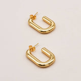 Sonstige - RETRO Earrings - ROSA ECK - Gold, ,