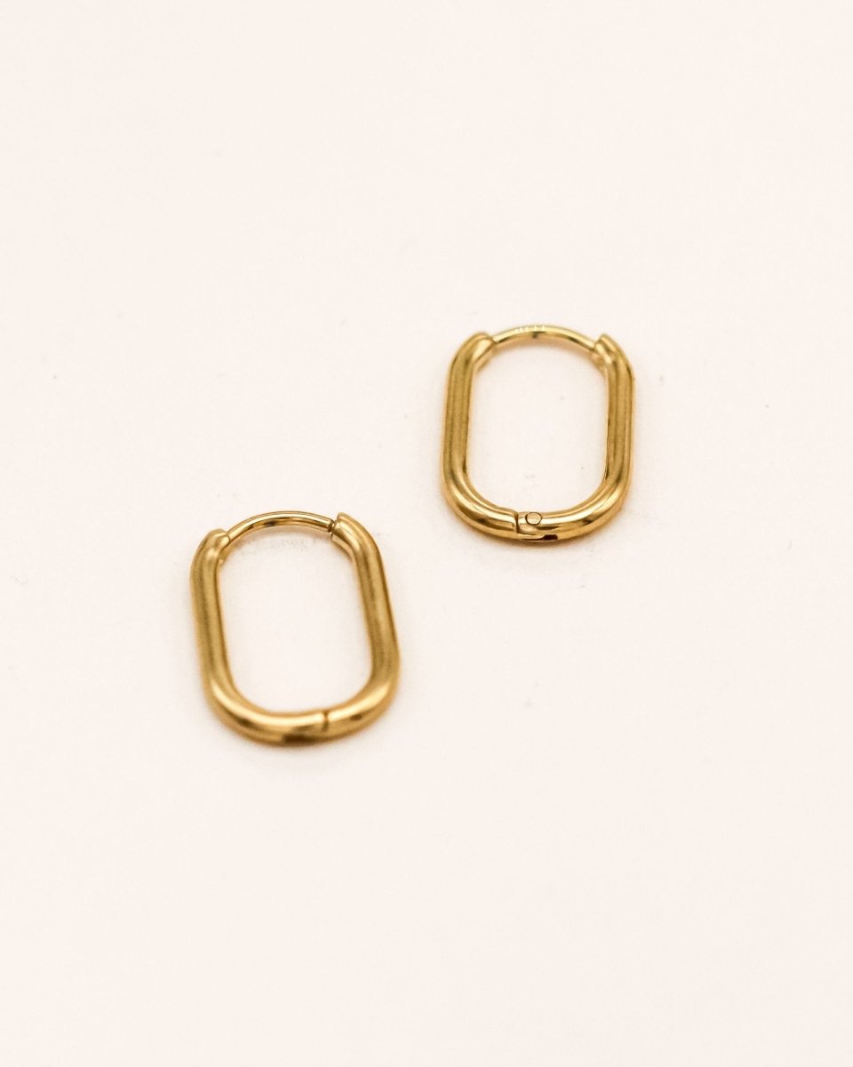 Sonstige - THIN OVAL SIMPLE Hoops - Ohrringe - ROSA ECK Concept Store