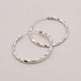 Sonstige - TWISTED MIDI Creolen - ROSA ECK - Silber, ,