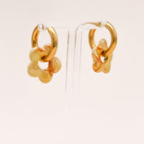 Sonstige - YELLOW CERAMIC FLOWER Hoops - ROSA ECK - Gold, ,