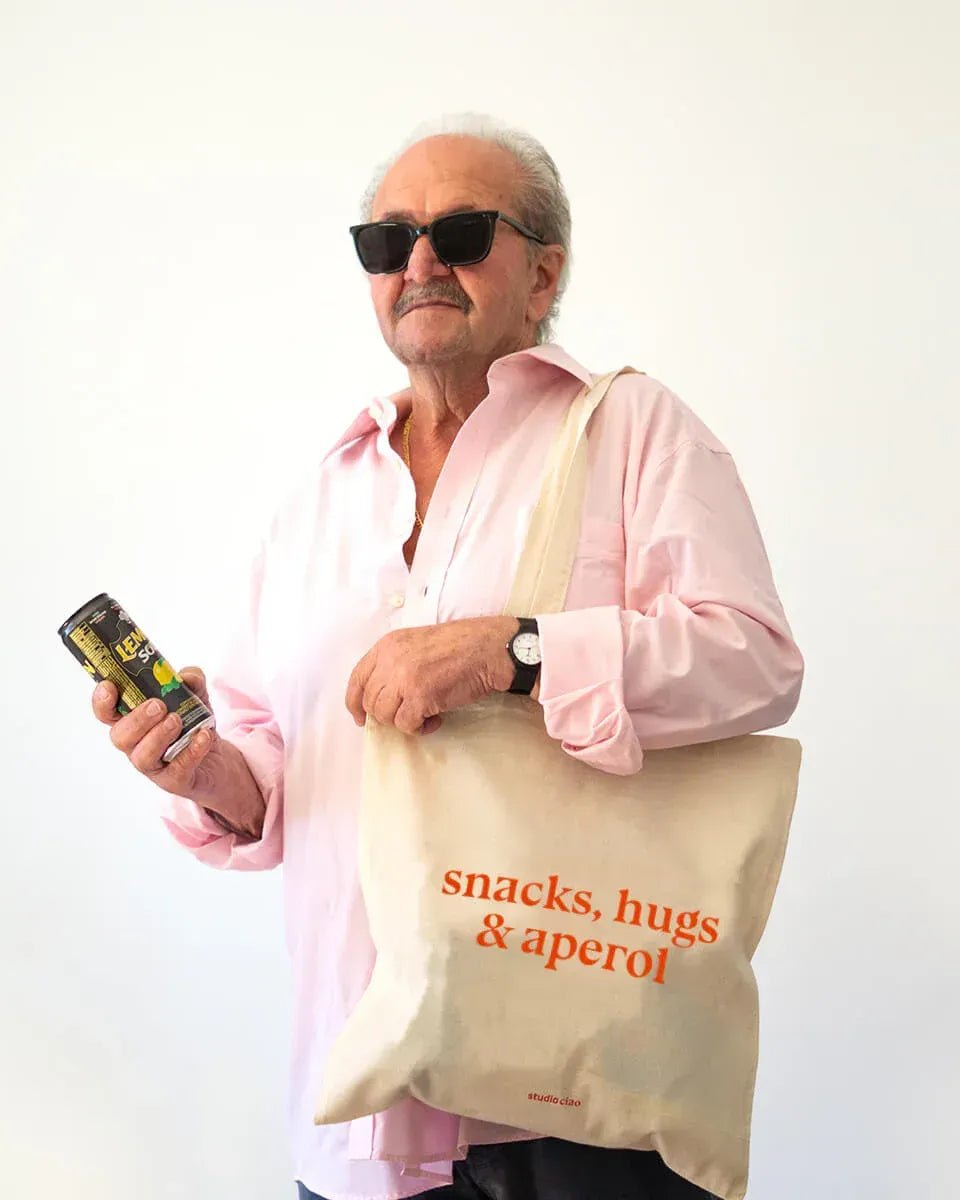 studio ciao - SNACKS, HUGS & APEROL Jutebeutel - Tasche - ROSA ECK Concept Store