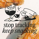 studio ciao - STOP TRACKING, KEEP SNACKING Jutebeutel - Tasche - ROSA ECK Concept Store