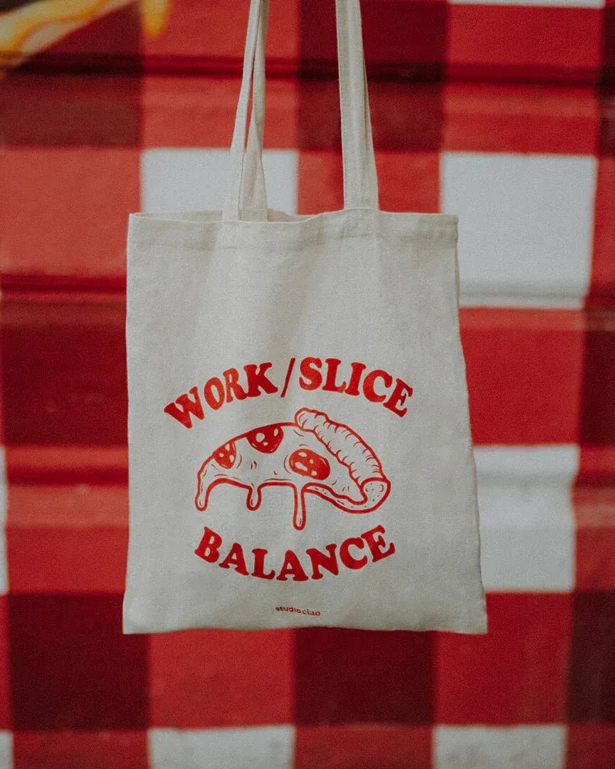 studio ciao - WORK SLICE BALANCE Jutebeutel - Tasche - ROSA ECK Concept Store