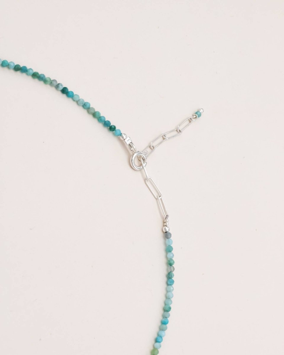 Studio Toto Nono - AMAZONITE Necklace - ROSA ECK - Silber, ,