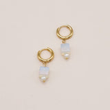 Studio Toto Nono - GLASS CUBE Hoops - ROSA ECK - Gold, ,