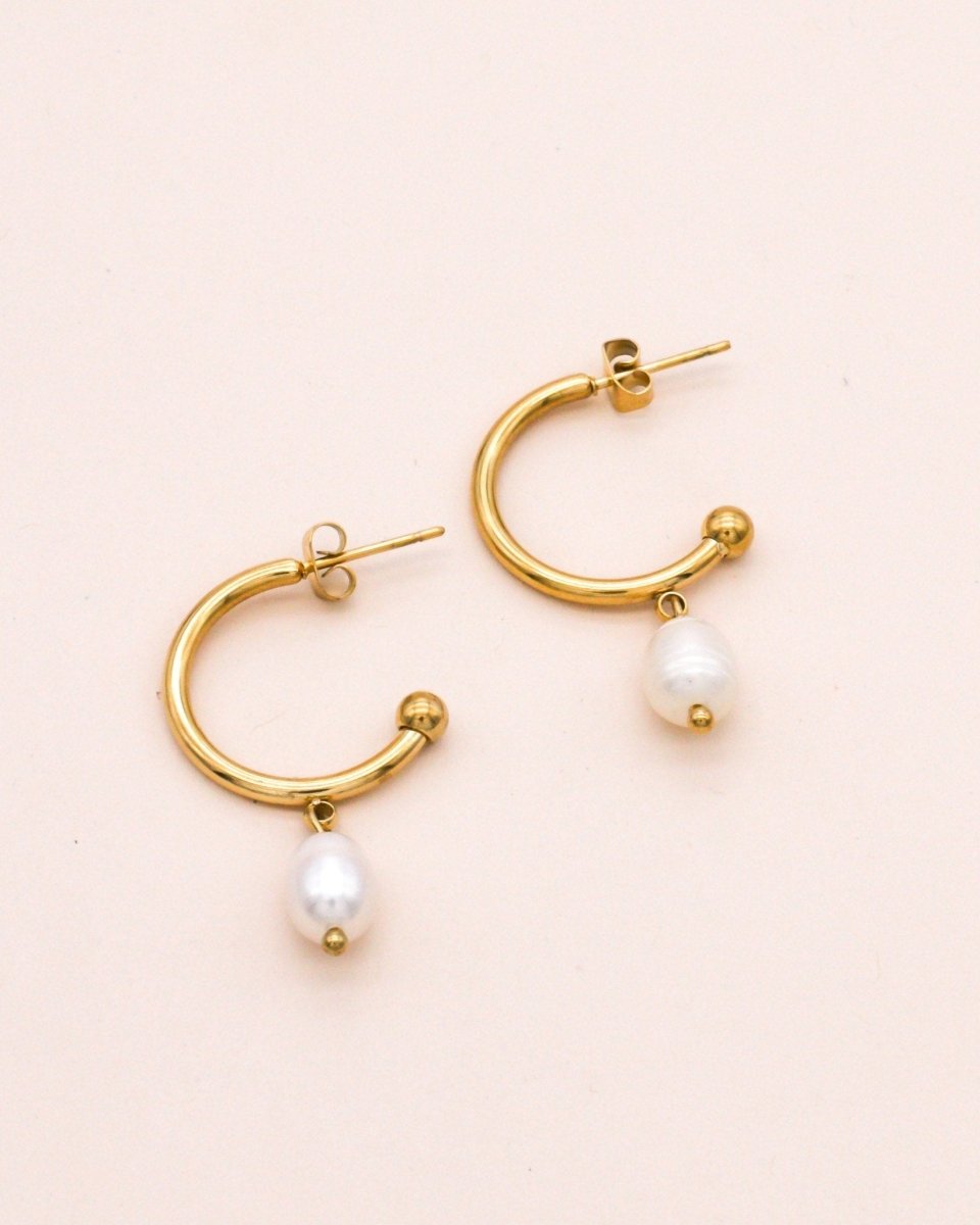 Studio Toto Nono - KARLA Earrings - ROSA ECK - Gold, ,