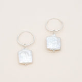 Studio Toto Nono - MOONE Silver Creolen - ROSA ECK - Silber, ,