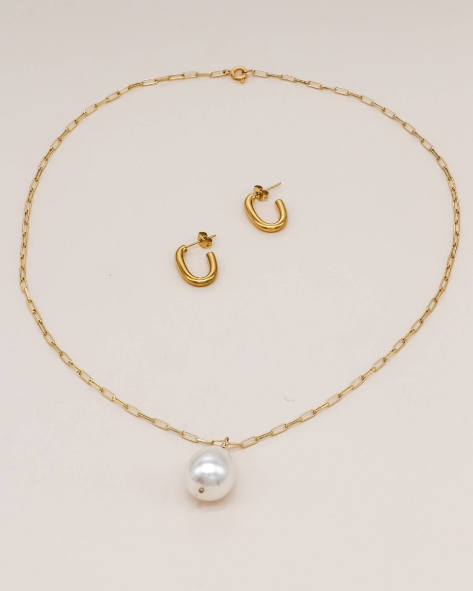 Studio Toto Nono - OVAL SIMPLE X GOLDEN DISCO Set - ROSA ECK - Gold, ,
