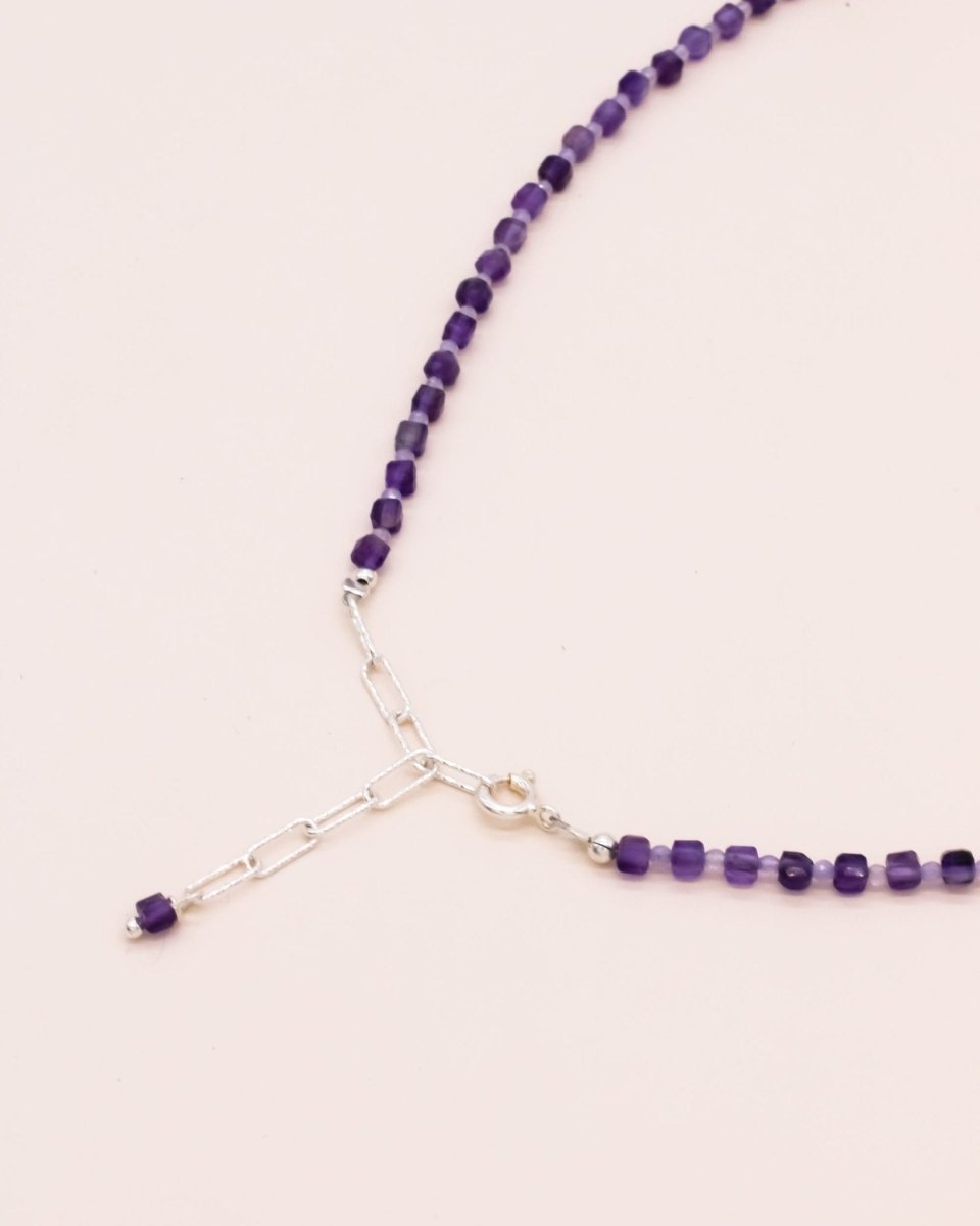 Studio Toto Nono - PURPLEOVER Necklace - ROSA ECK - Silber, ,
