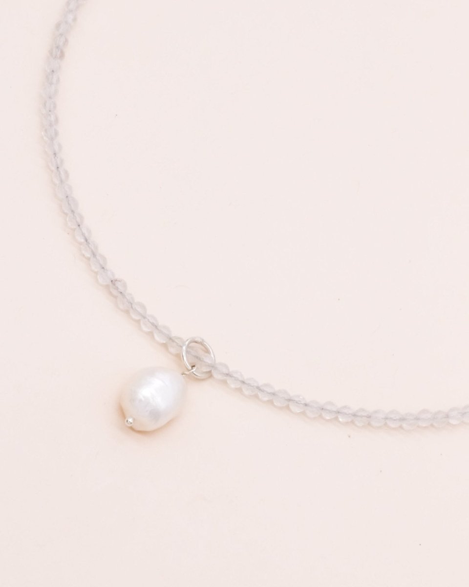 Studio Toto Nono - ROCK CRYSTAL Silver Necklace - ROSA ECK - Silber, ,