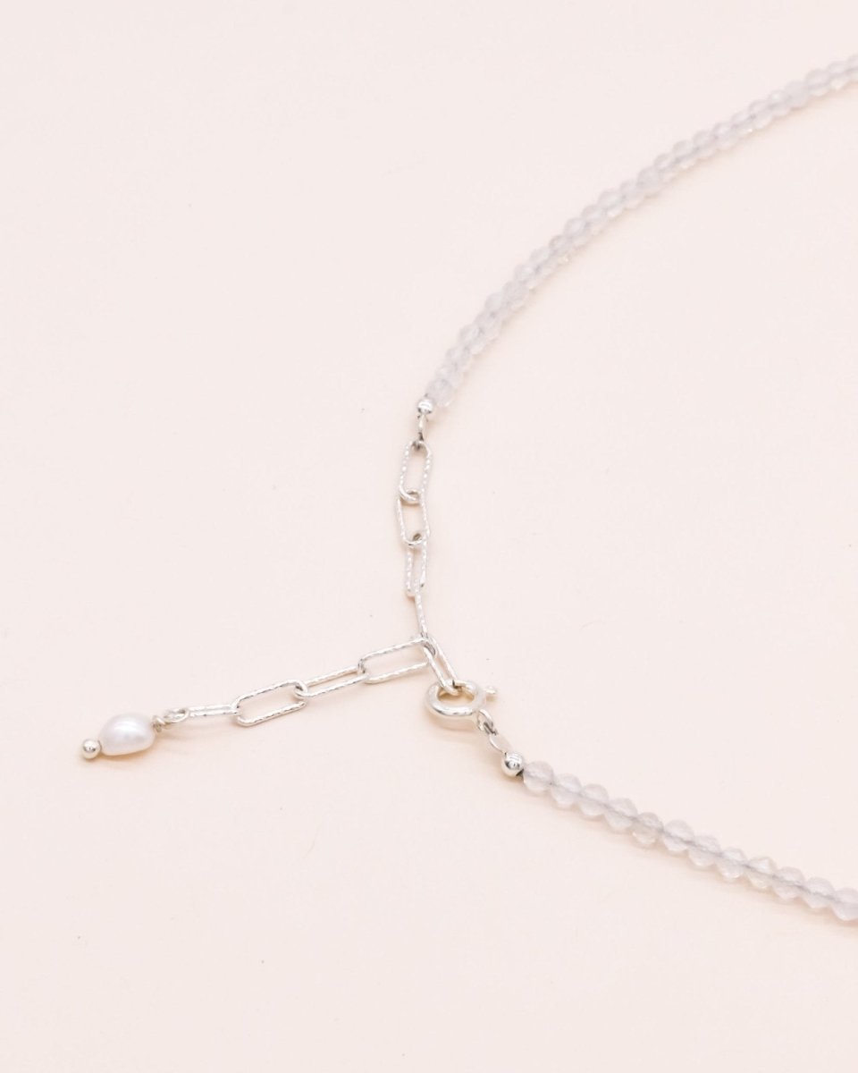 Studio Toto Nono - ROCK CRYSTAL Silver Necklace - ROSA ECK - Silber, ,