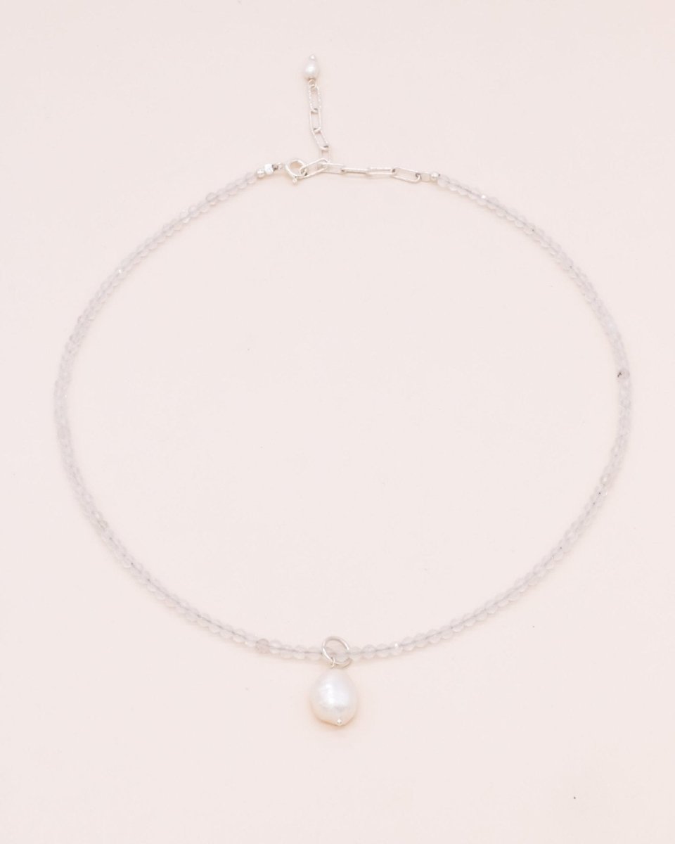 Studio Toto Nono - ROCK CRYSTAL Silver Necklace - ROSA ECK - Silber, ,