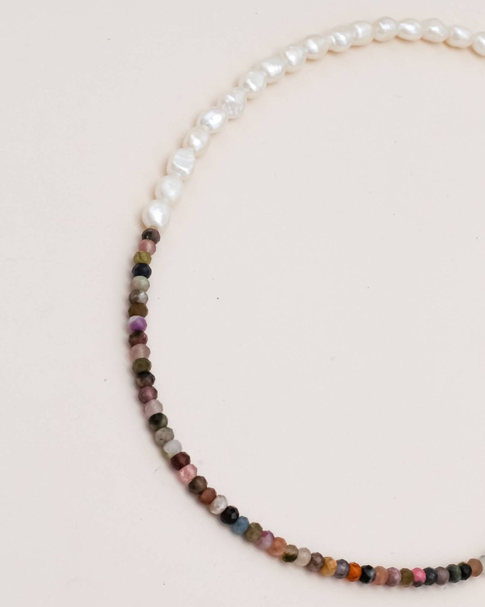 Studio Toto Nono - TURMALIN PEARL Necklace - ROSA ECK - Gold, ,
