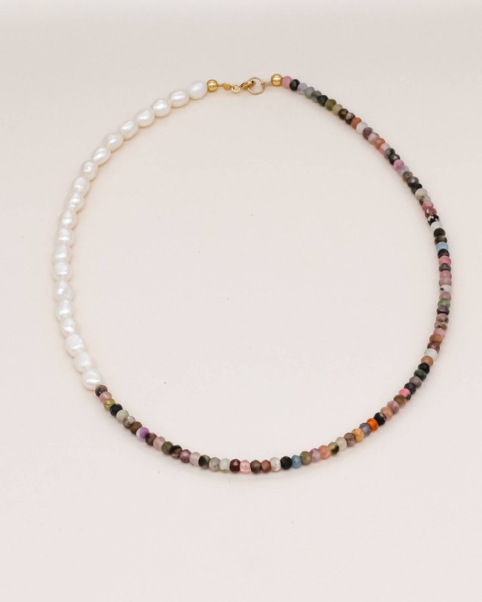 Studio Toto Nono - TURMALIN PEARL Necklace - ROSA ECK - Gold, ,