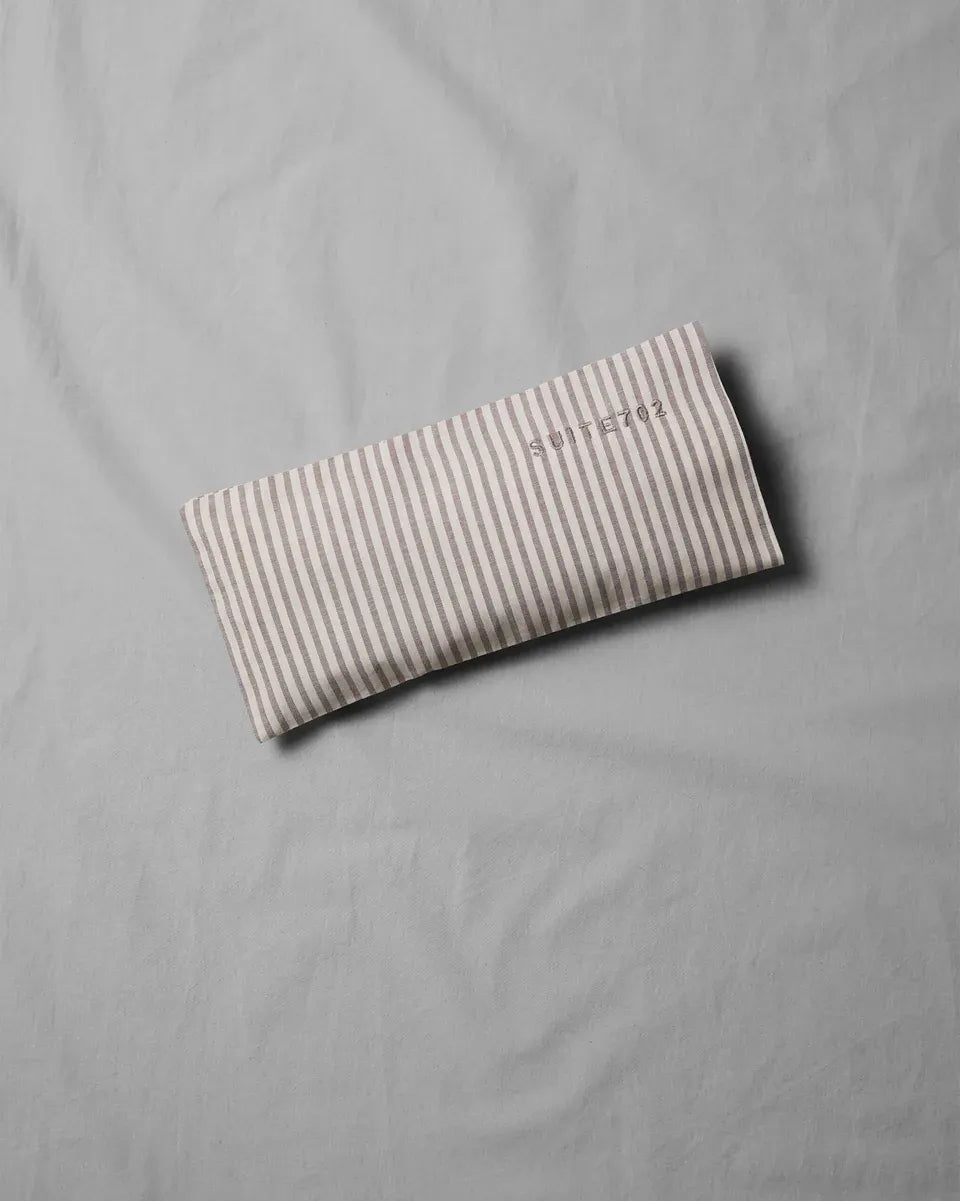 SUITE702 - Gestreiftes Augenkissen • Brown - Ecru - Eye Pillow - ROSA ECK