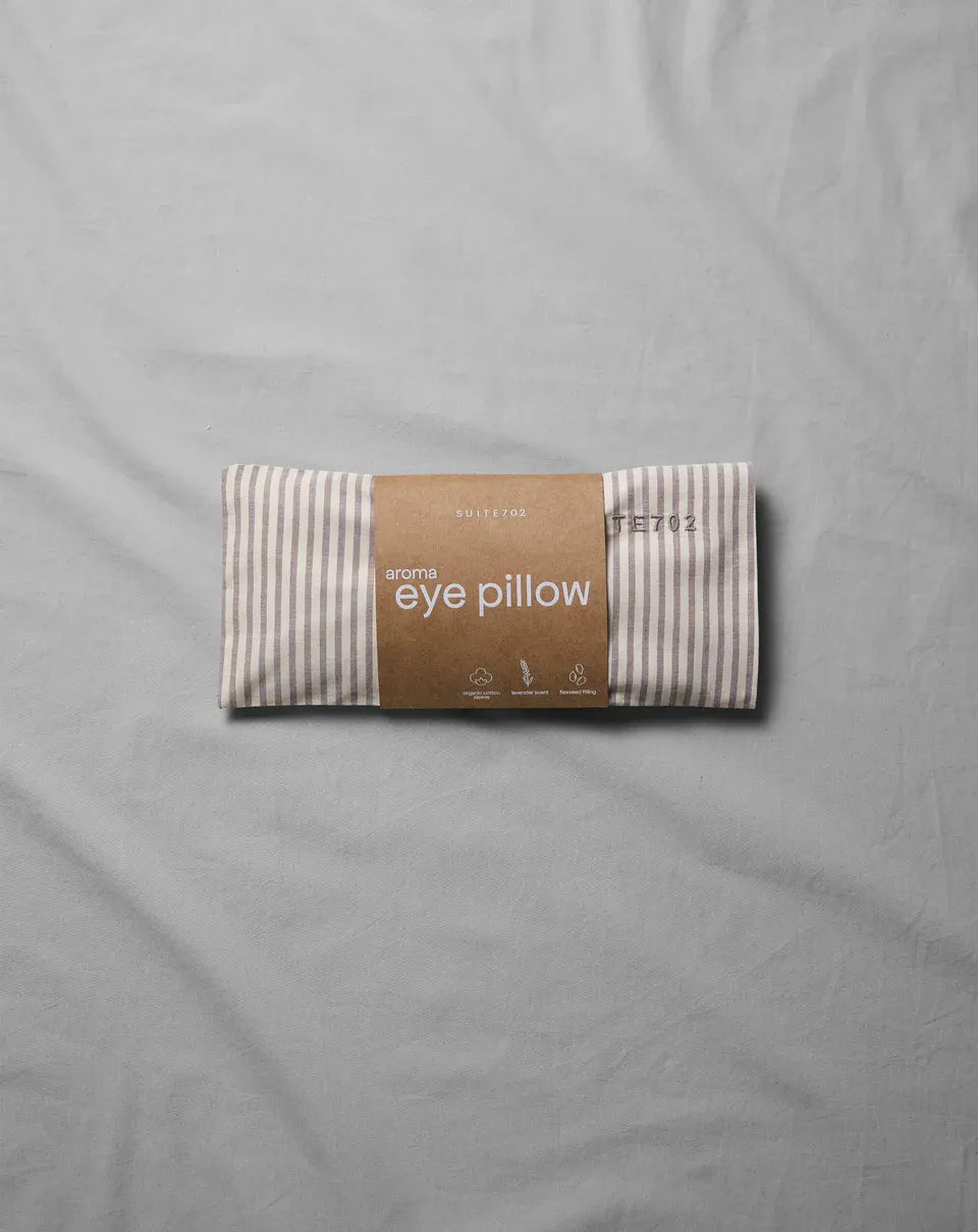 SUITE702 - Gestreiftes Augenkissen • Brown - Ecru - Eye Pillow - ROSA ECK