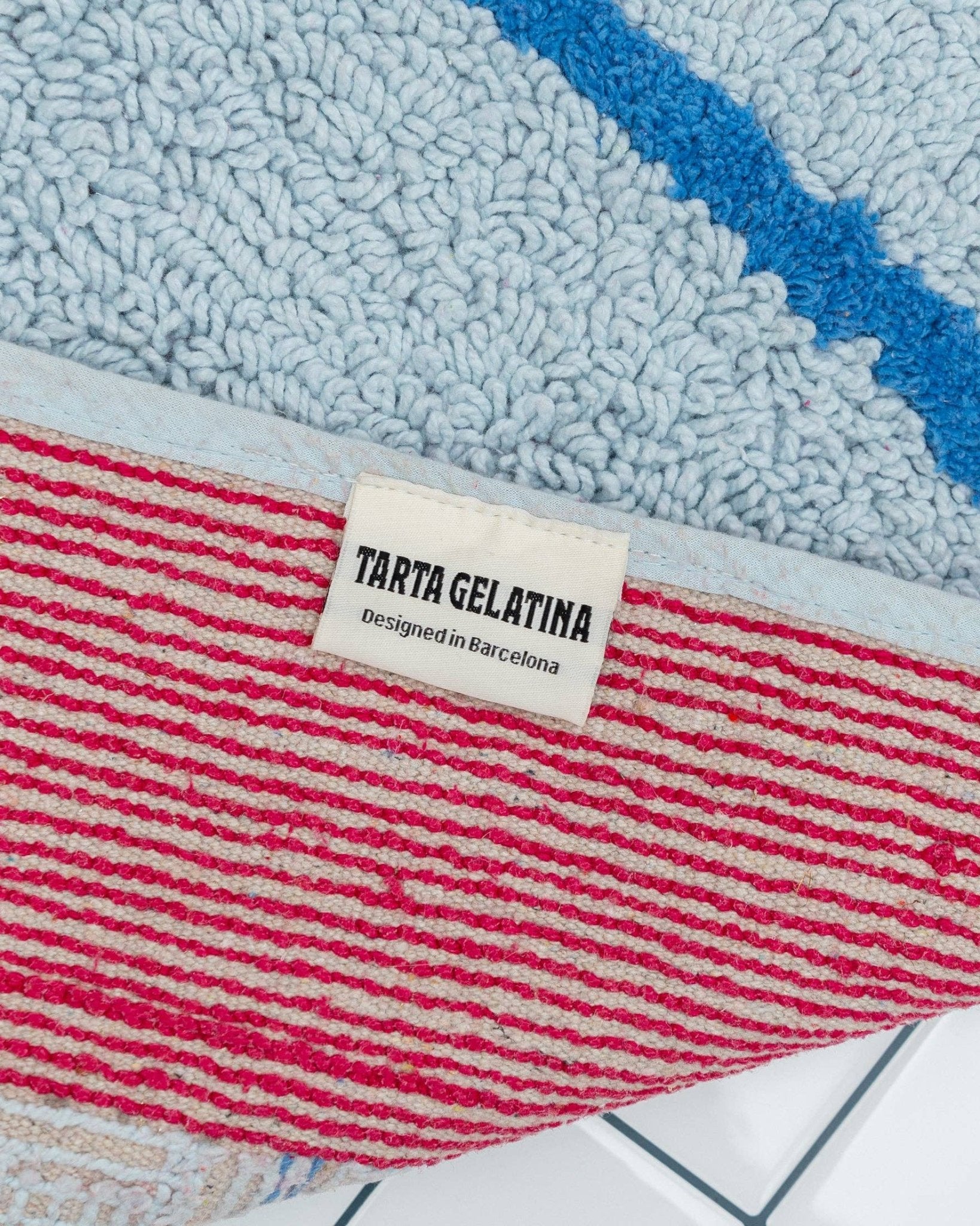 Tarta Gelatina - LIGHT BLUE Badematte - ROSA ECK -
