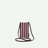 The Sticky Sis Club - KNITTED STRIPES Handytasche • chocolate + bubblegum - Handytasche - ROSA ECK Concept Store