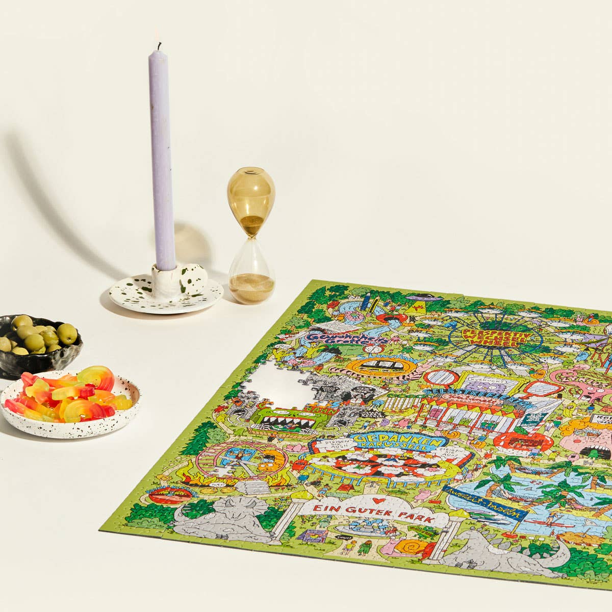 Wonderpieces - EIN GUTER PARK Puzzle | Illustration Sandra Bayer - ROSA ECK - , ,