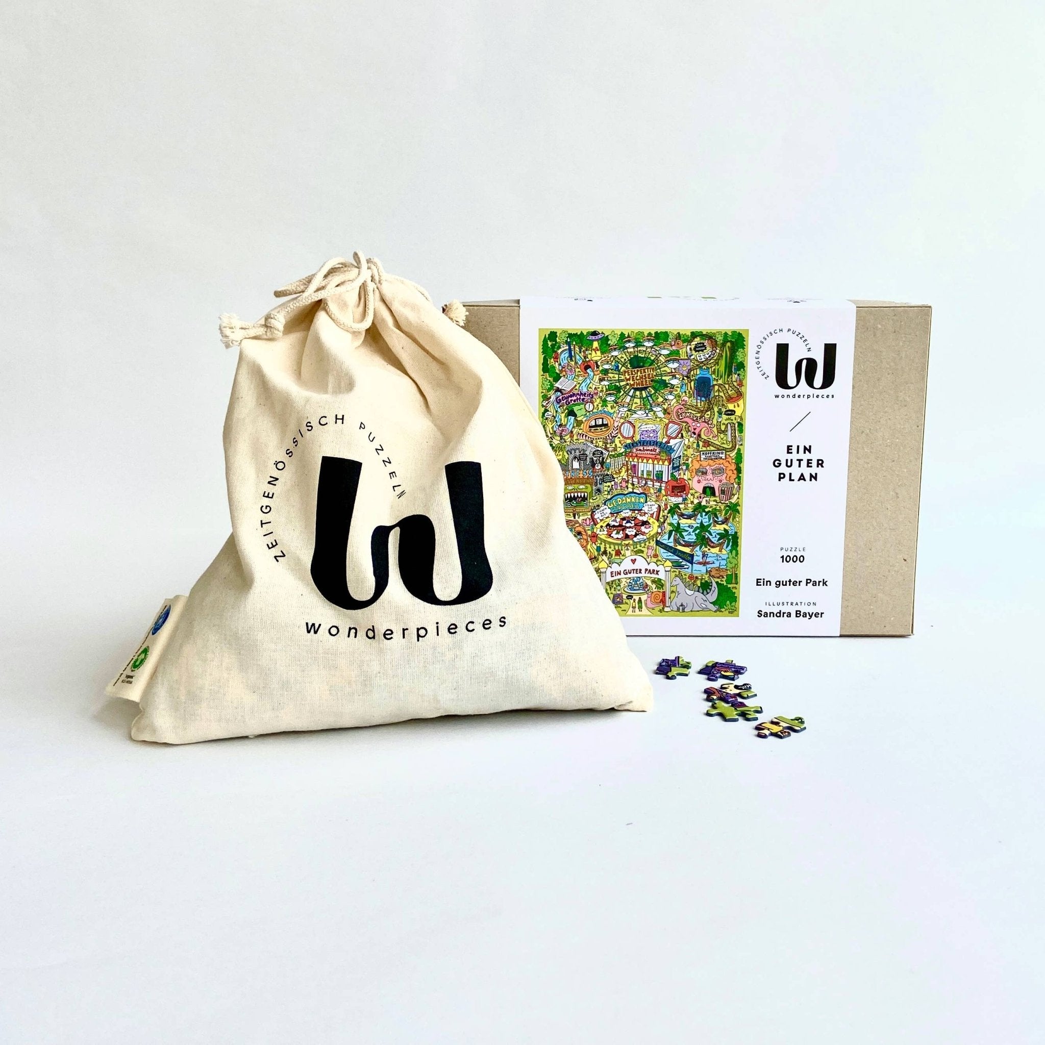 Wonderpieces - EIN GUTER PARK Puzzle | Illustration Sandra Bayer - ROSA ECK - , ,