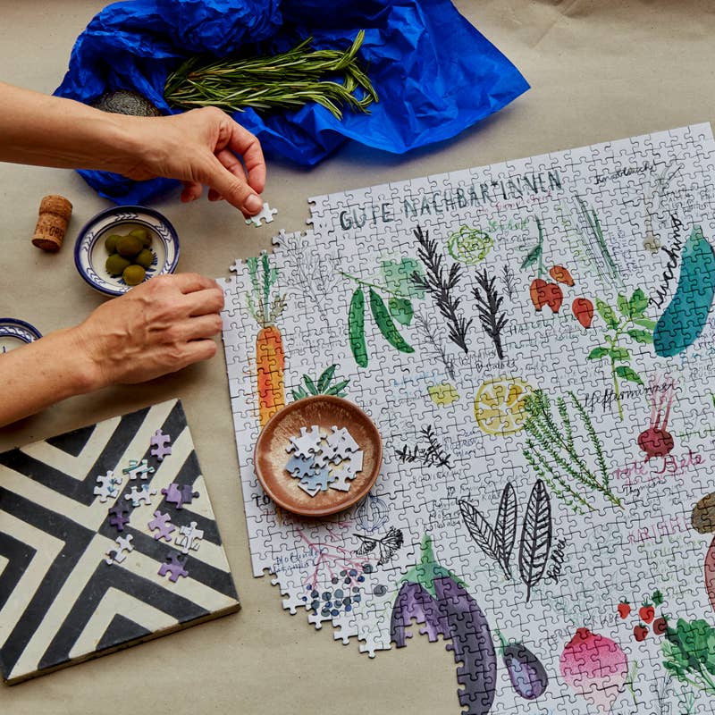 Wonderpieces - GUTE NACHBAR*INNEN Puzzle (1000 Teile) - Puzzle - ROSA ECK Concept Store