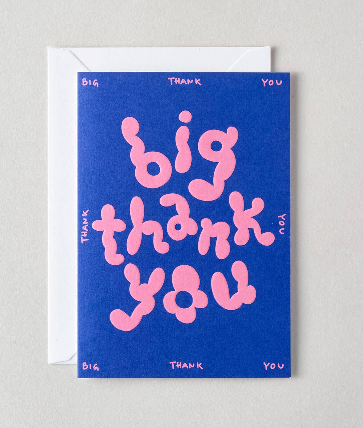 Wrap - BIG THANK YOU Geprägte Grußkarte - Grußkarte - ROSA ECK