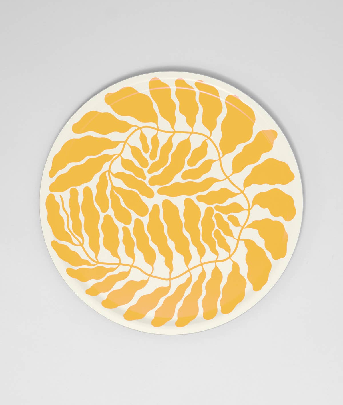 Wrap - BIG YELLOW LEAVES Großes rundes Serviertablett - Serviertablett - ROSA ECK