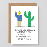 Wrap - CACTUS VS YOU Grußkarte - Grußkarte - ROSA ECK Concept Store