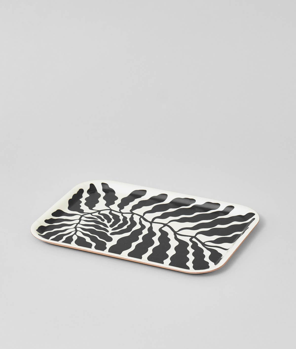 Wrap - Charcoal Leaves Small Rectangle Birch Serving Tray - ROSA ECK Concept Store