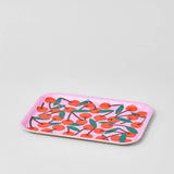 Wrap - Cherries Pink Small Rectangle Birch Serving Tray - ROSA ECK Concept Store