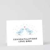 Wrap - CONGRATS LOVE BIRDS Grußkarte - Grußkarte - ROSA ECK Concept Store