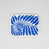 Wrap - Deep Blue Leaves Small Rectangle Birch Serving Tray - ROSA ECK Concept Store