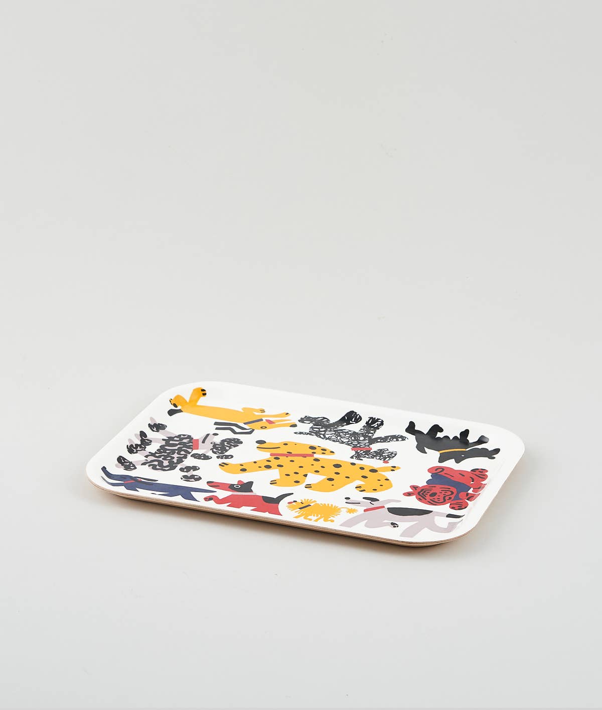 Wrap - DOGS Kleines rechteckiges Serviertablett aus Birke - Serviertablett - ROSA ECK