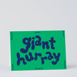 Wrap - GIANT HURRAY Grußkarte mit Prägung - ROSA ECK - 1 - 5 €, Blau, Grün
