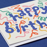 Wrap - HAPPY BIRTHDAY Geprägte Geburtstagskarte - Grußkarte - ROSA ECK Concept Store