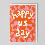 Wrap - HAPPY US DAY Geprägte Grußkarte - Grußkarte - ROSA ECK Concept Store