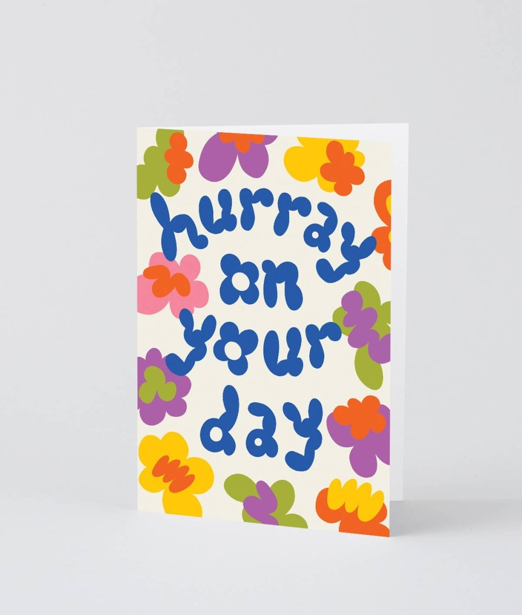 Wrap - HURRAY ON YOUR DAY Geprägte Geburtstagskarte - Grußkarte - ROSA ECK Concept Store